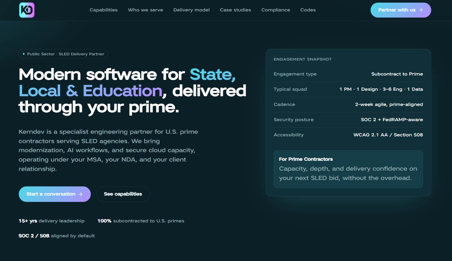 Public Sector SLED Delivery Partner